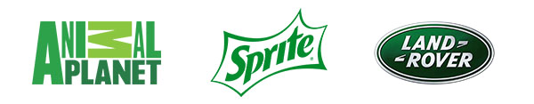 Green brands logos