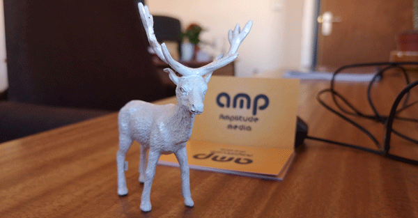 Picture of a white deer statuette